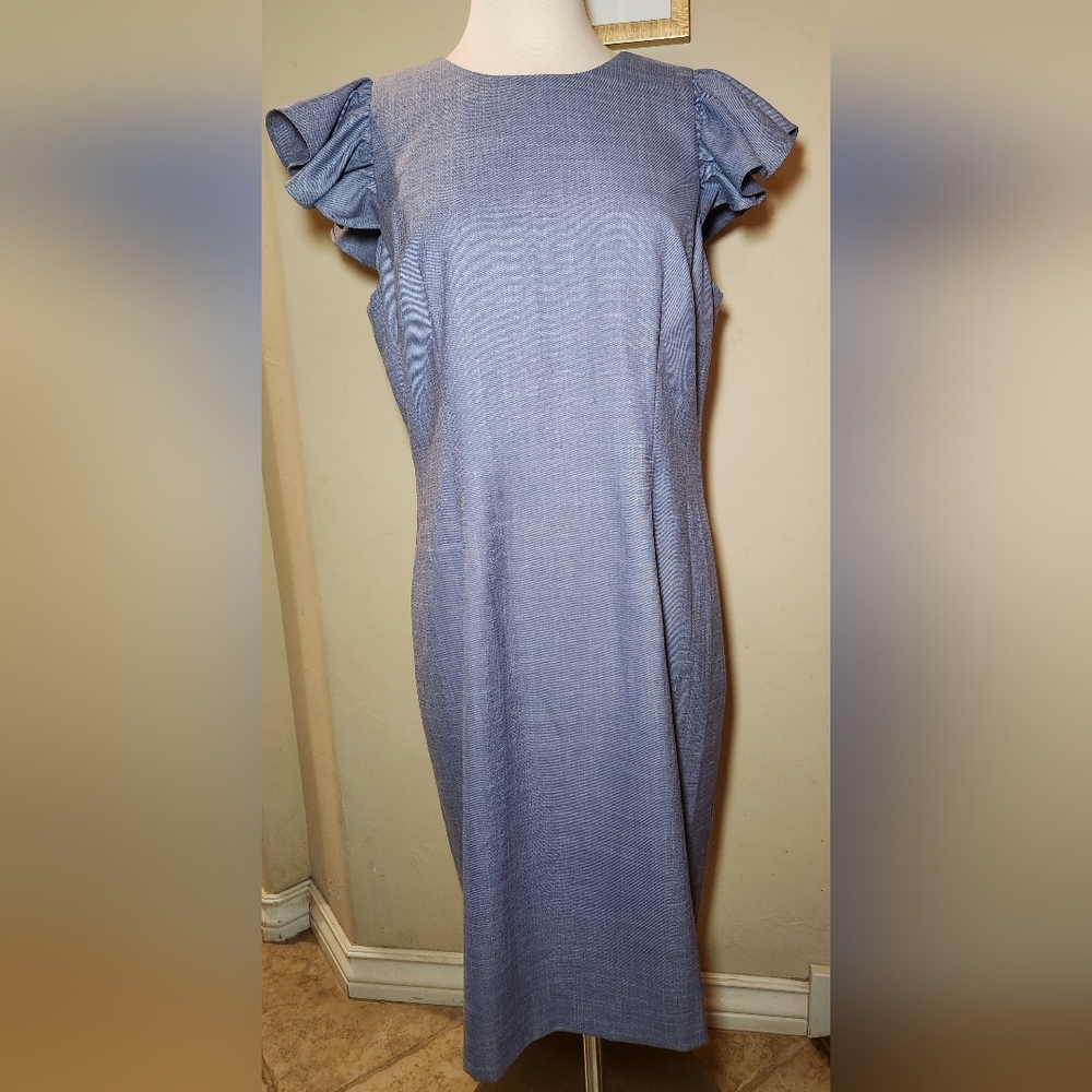 Alex Marie Layla Ruffle Dress‎ Blue Size 12